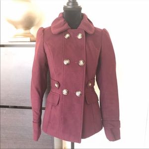 Euc Pink Envelope Purple Jacket Size 